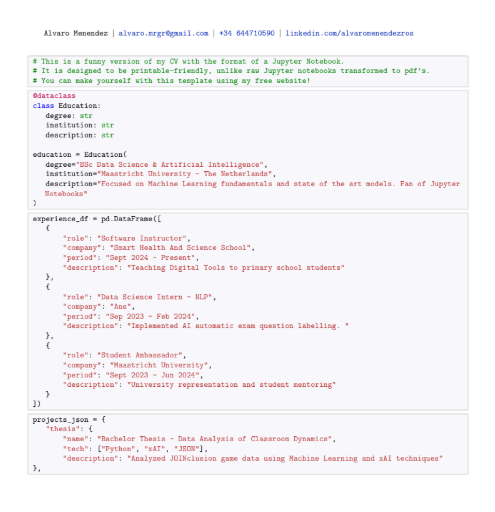CV Generator Example